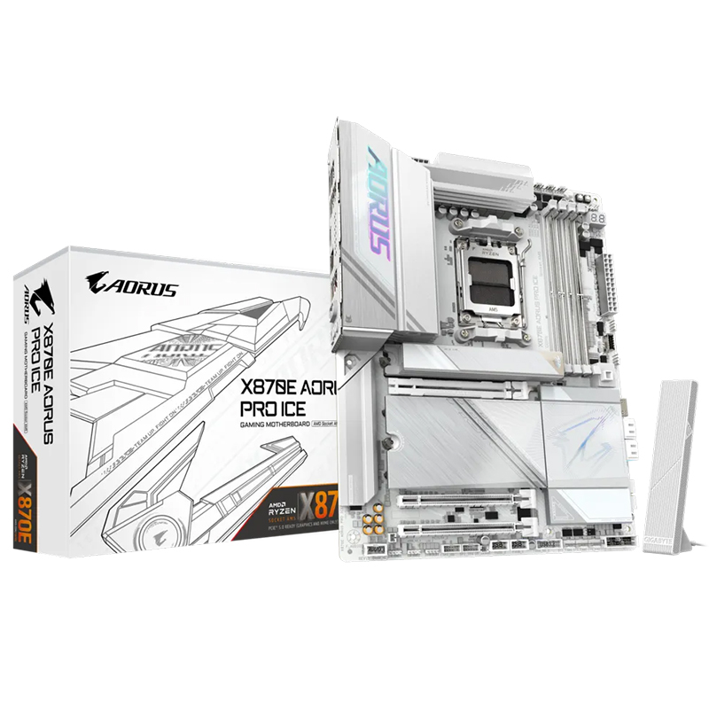 Gigabyte X870E Aorus Pro Ice AM5 ATX Motherboard (X870E AORUS PRO ICE)