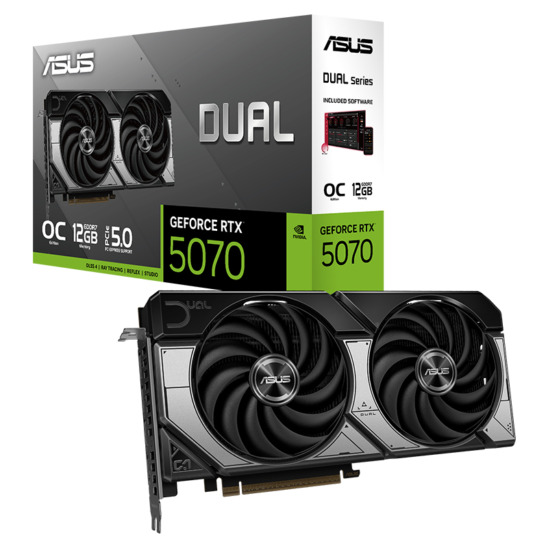 Asus GeForce RTX 5070 Dual 12G OC Graphics Card (DUAL-RTX5070-O12G)