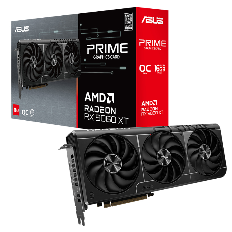 Asus Prime Radeon RX 9060 XT 16G OC Graphics Card (PRIME-RX9060XT-O16G)