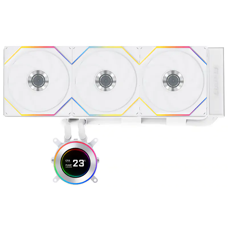 Lian Li Hydroshift II LCD-C 360TL 360mm RGB AIO CPU Cooler - White (GHS2LCD36TW)