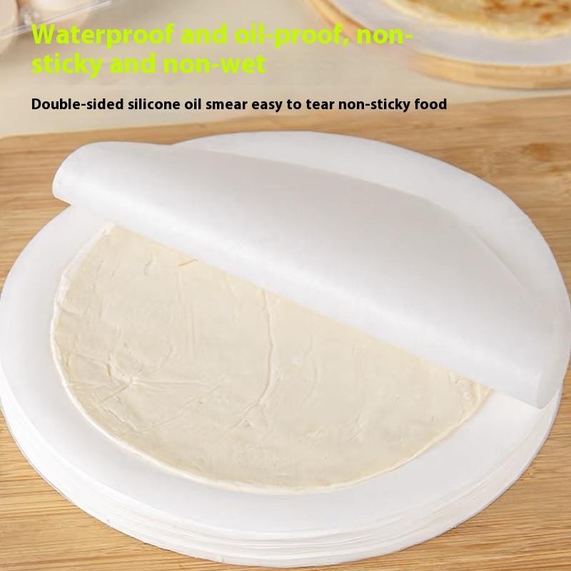 24cm Food grade Silicone oil Paper, Special for Frozen Scallion Pancakes, High temperature Resistant, Waterproof, Oil proof and Anti sticking