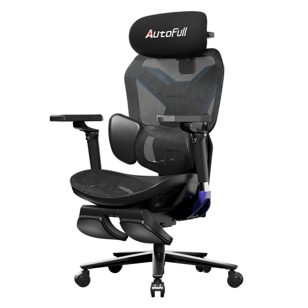 AutoFull G7 Ergonomic Gaming Chair With 3D Headrest & Advanced Lumbar support (Electric purple & Black)