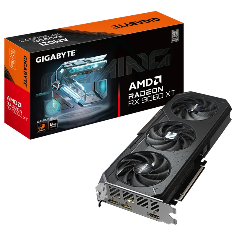 Gigabyte Radeon RX 9060 XT Gaming 8G Graphics Card (GV-R9060XTGAMING-8GD)