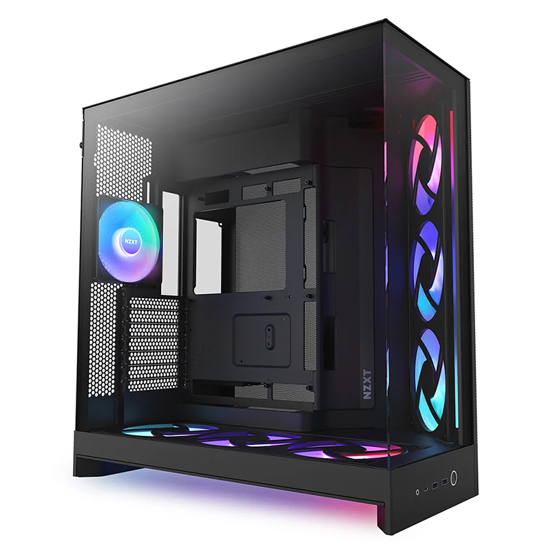 NZXT H9 Flow RGB+ Mid-Tower ATX Case - Black (CM-H92FB-P1)