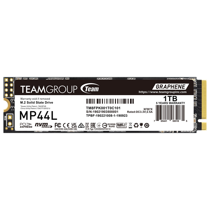 Team 1TB TM8FPK001T0C101 MP44L PCIe Gen4 M.2 2280 NVMe SSD