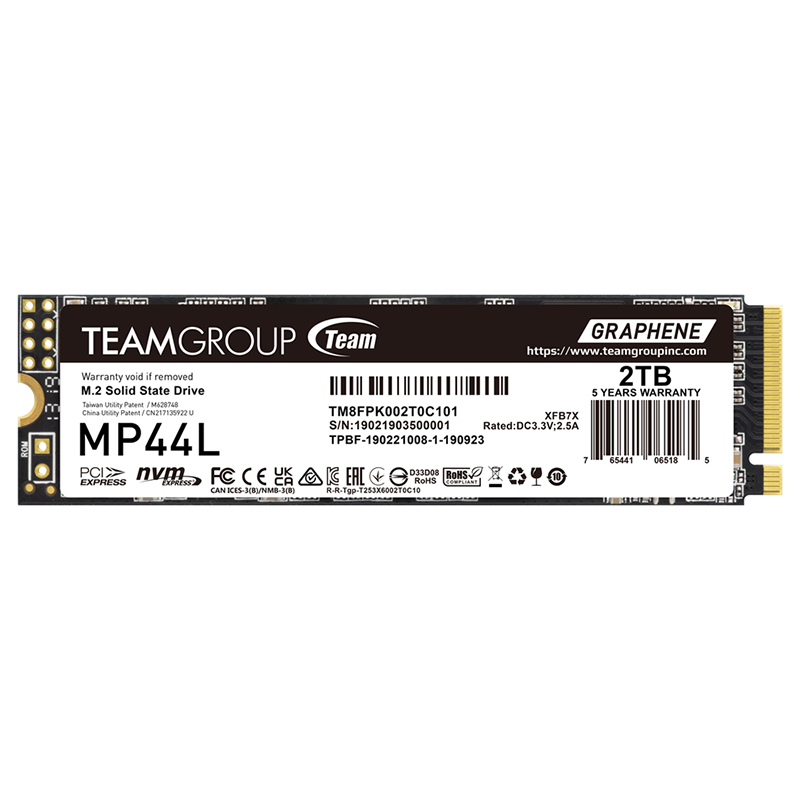 Team 2TB MP44L M.2 2280 NVMe PCIe Gen4 SSD (TM8FPK002T0C101)