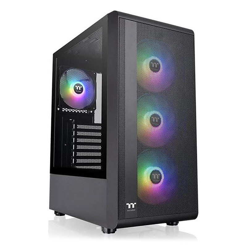 Thermaltake S200 Plus TG ARGB Mid Tower ATX Case - Black (CA-1X2-00M1WN-01)