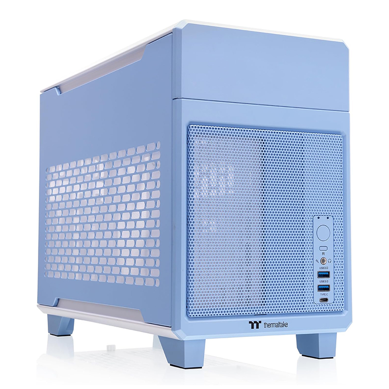 Thermaltake TR100 Mini Tower Compact Dual Chamber Mini-ITX Case - Hydrangea Blue (CA-11A-00SFNN-00)