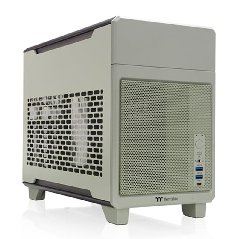 Thermaltake TR100 Mini Tower Compact Dual Chamber Mini-ITX Case - Matcha Green (CA-11A-00SENN-00)