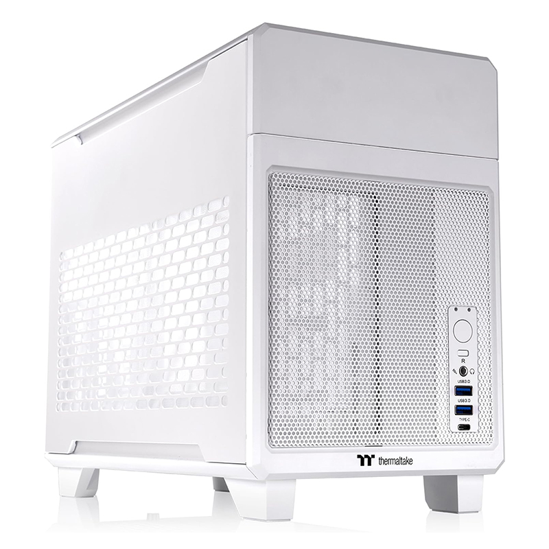 Thermaltake TR100 Mini Tower Compact Dual Chamber Mini-ITX Case - Snow (CA-11A-00S6NN-00)
