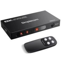 Simplecom 4-Port HDMI 2.1 Switch with Remote and 4 in 1 OUT Splitter (CM324v2)