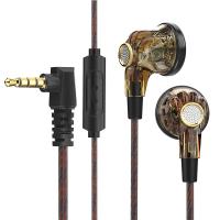 Headphones-QKZ-MDR-Entry-level-Flat-Headset-New-16MM-GiantMoving-Coil-brown-2