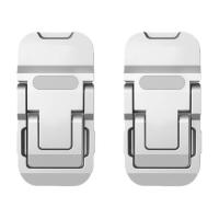 iCreate Mini Portable Laptop Metal Stand for Desk Keyboard Riser 2pcs - Silver