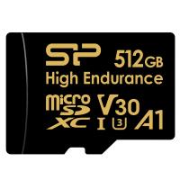 Silicon Power 512GB High Endurance 4K MicroSDXC with Adapter for 4K Videos, Car Dash Cam,SZ512GBSTXDV3V1HAU