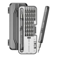 46-in-1 Precision Electric Screwdriver Set – Rechargeable, High Torque, Low Noise, Long Battery Life, Compact Repair Tool for Home & Electronics-Grey