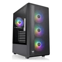 Thermaltake S200 Plus TG ARGB Mid Tower ATX Case - Black (CA-1X2-00M1WN-01)