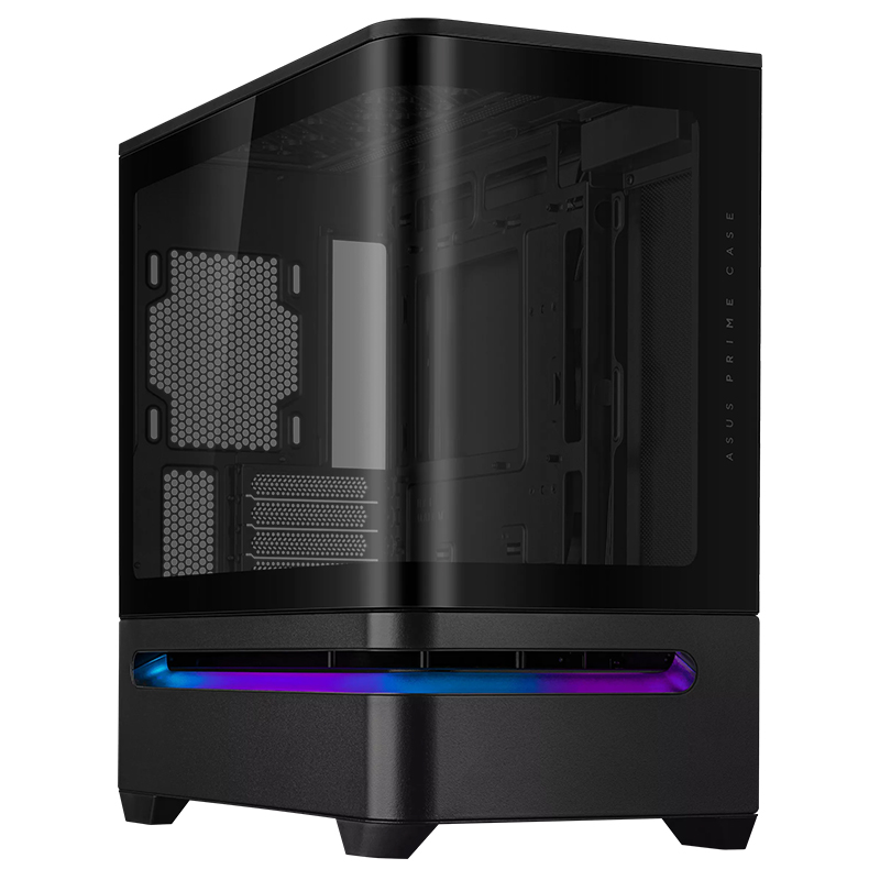 Asus Prime AP202 Curved TG mATX Case - Black (PRIME AP202 TG BLACK)