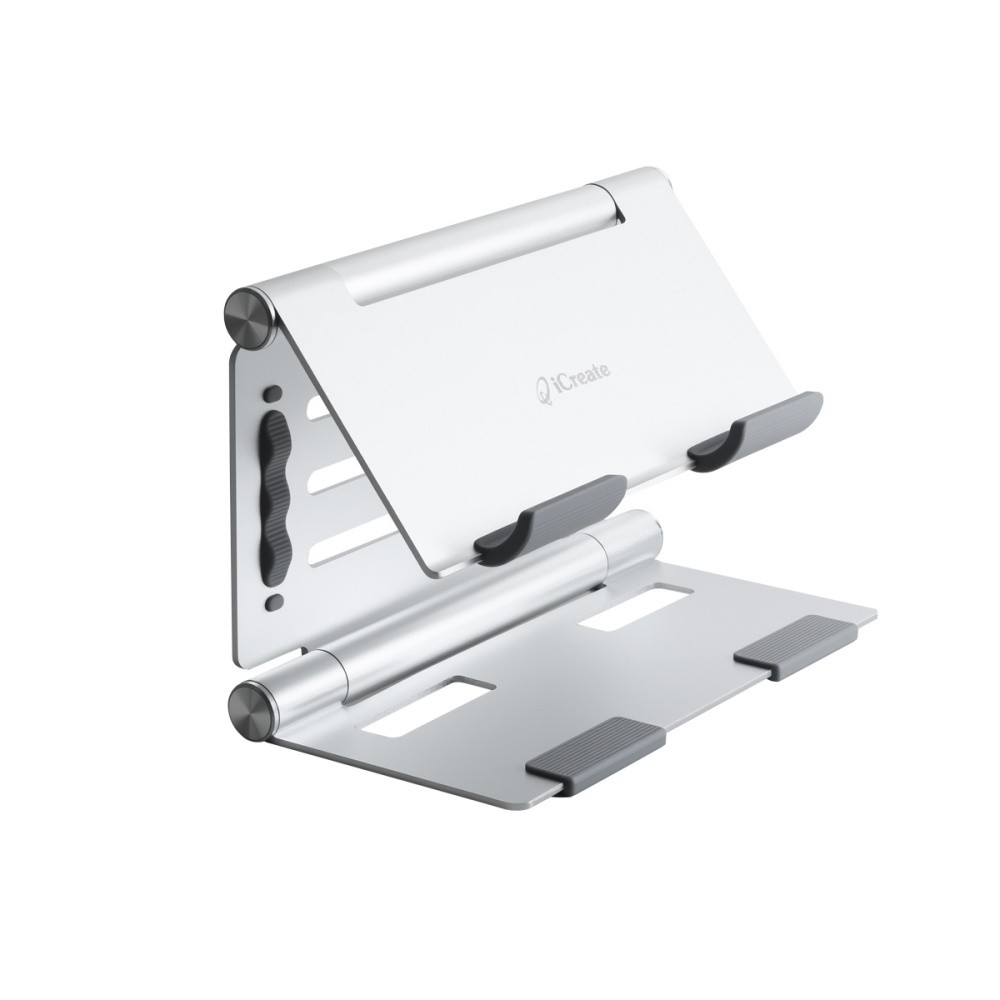 iCreate All-in-one Aluminum Cooling Stand for Laptop - Silver