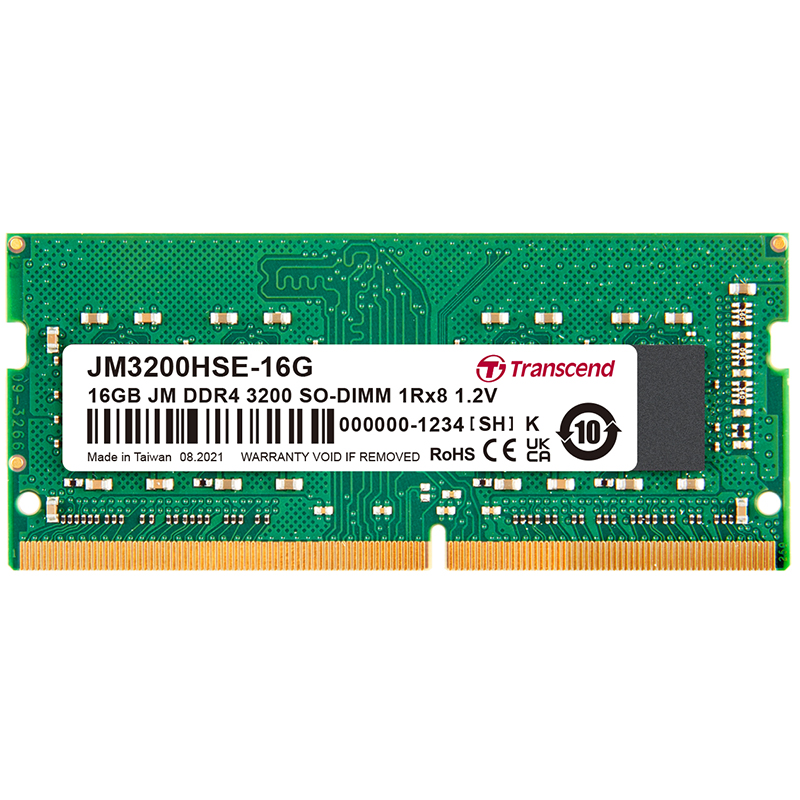 Transcend 16GB JM3200HSE-16G JetRAM 3200MHz SODIMM DDR4 RAM