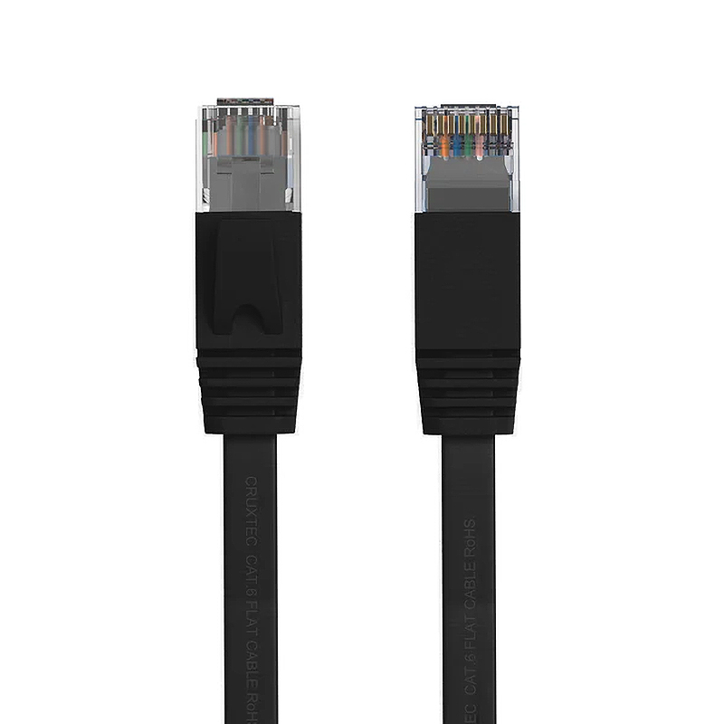 Cruxtec CAT6 UTP Flat Ethernet Cable 5m - Black (FC6-050-BK)
