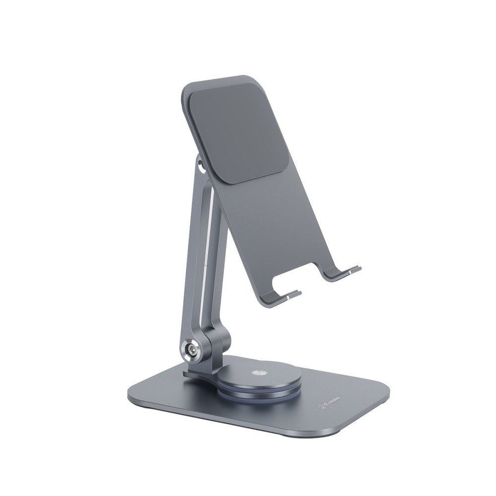 iCreate Metal Holder Stand 360° Rotation and Foldable for Phone and Tablet - Grey