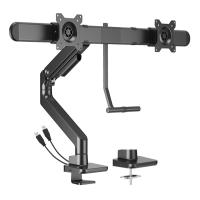 Brateck Noteworthy Gas Spring Dual Monitor Arm with USB Ports (LDT81-C022UC-B)