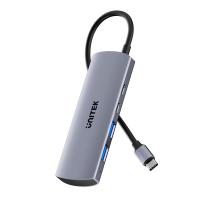 Unitek uHUB Q4 4-in-1 10Gbps USB-C Hub with 2 USB-A and 2 USB-C Ports (H1112DGY01)