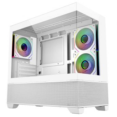 Cooler Master Elite 490 ARGB mATX Case - White (E490-WHNN-S00)