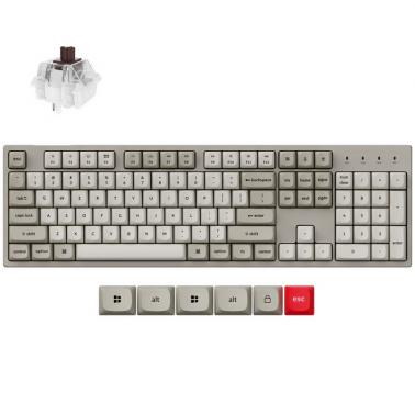 Keychron C2 Pro 8K QMK Wired RGB Hot-Swappable Custom Mechanical Keyboard - Keychron Super Brown (KBKCC2PXM3)