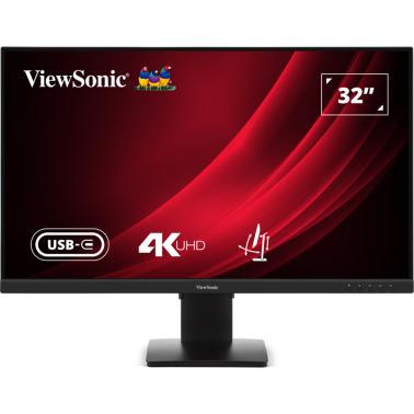 ViewSonic 32in 4K UHD VA Ergonomic Monitor with USB-C and Built-in Speakers (VG3208U-4K)