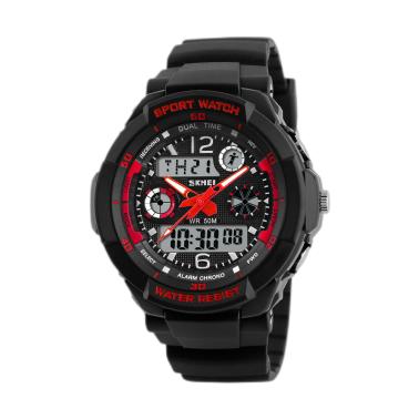 Children's Watch Men's Trendy Outdoor Multi functional Waterproof Sports Watch Student Electronic Watch 1060-red