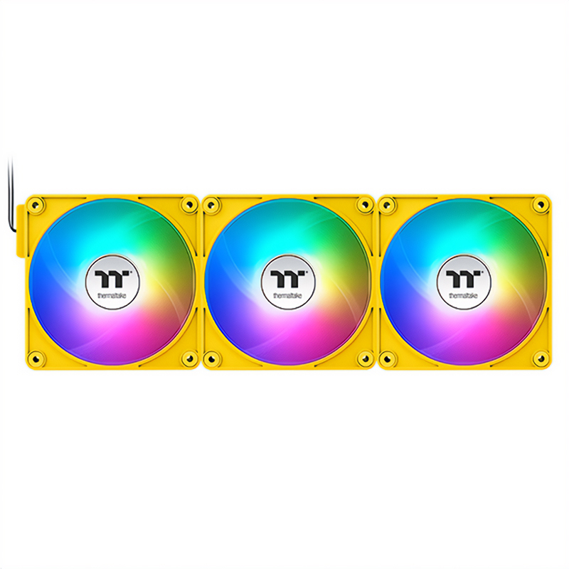 Thermaltake CT140 EX Reverse Blades ARGB 140mm PWM Bumblebee Fan - 3 Pack (CL-F227-PL14BB-A)