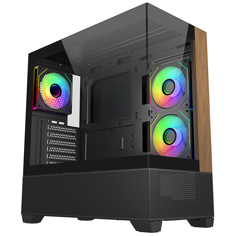 Cooler Master Elite 690 Wood ARGB ATX Case (E690-KHNN-S00)