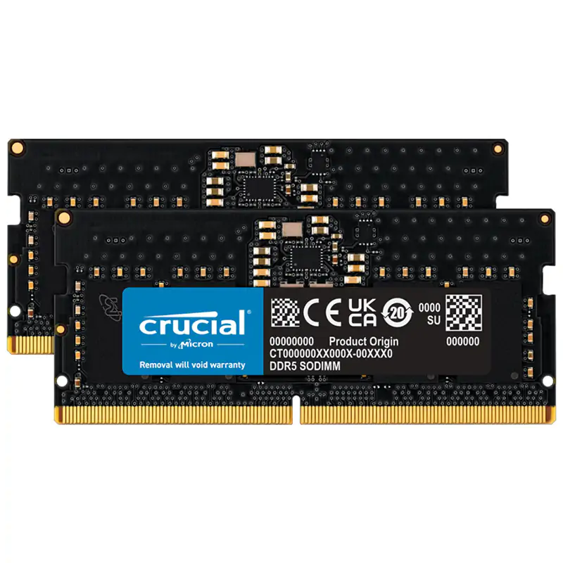 Crucial 16GB (2x8GB) CT2K8G56C46S5 5600MHz Unbuffered SODIMM DDR5