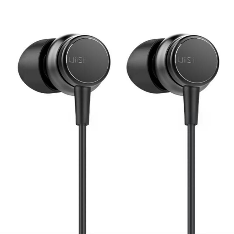 UiiSii HM9C In-Ear Type-C Heavy Bass In-Line Music Call Earphones - Black