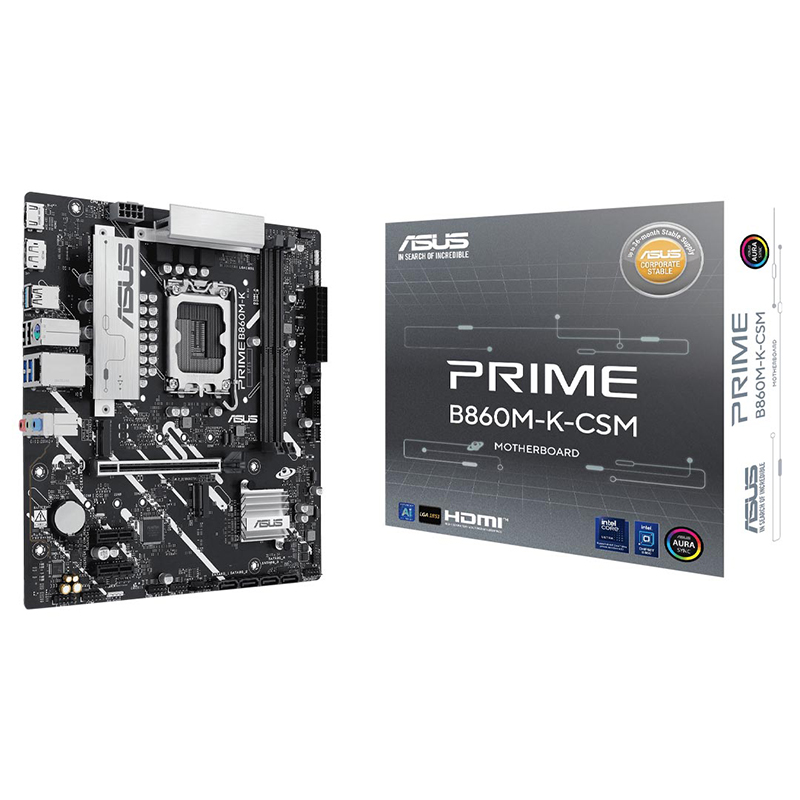 Asus Prime B860M-K CSM LGA 1851 micro-ATX Motherboard (PRIME B860M-K-CSM)
