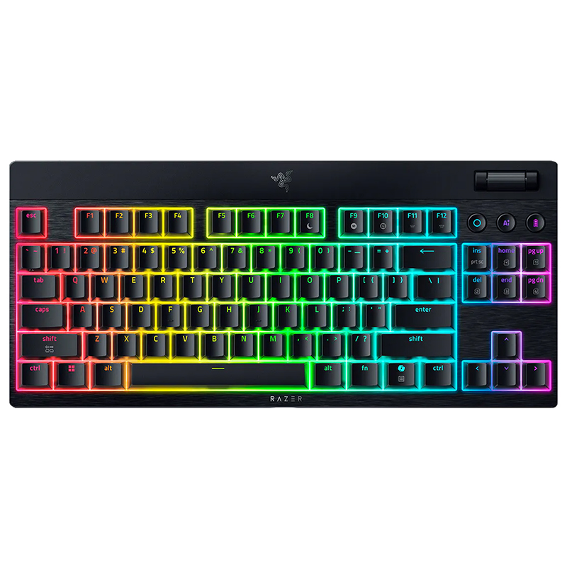 Razer BlackWidow V4 Low-profile Tenkeyless HyperSpeed Wireless Mechanical Gaming Keyboard - Orange Tactile Switch (RZ03-05450700-R3M1)