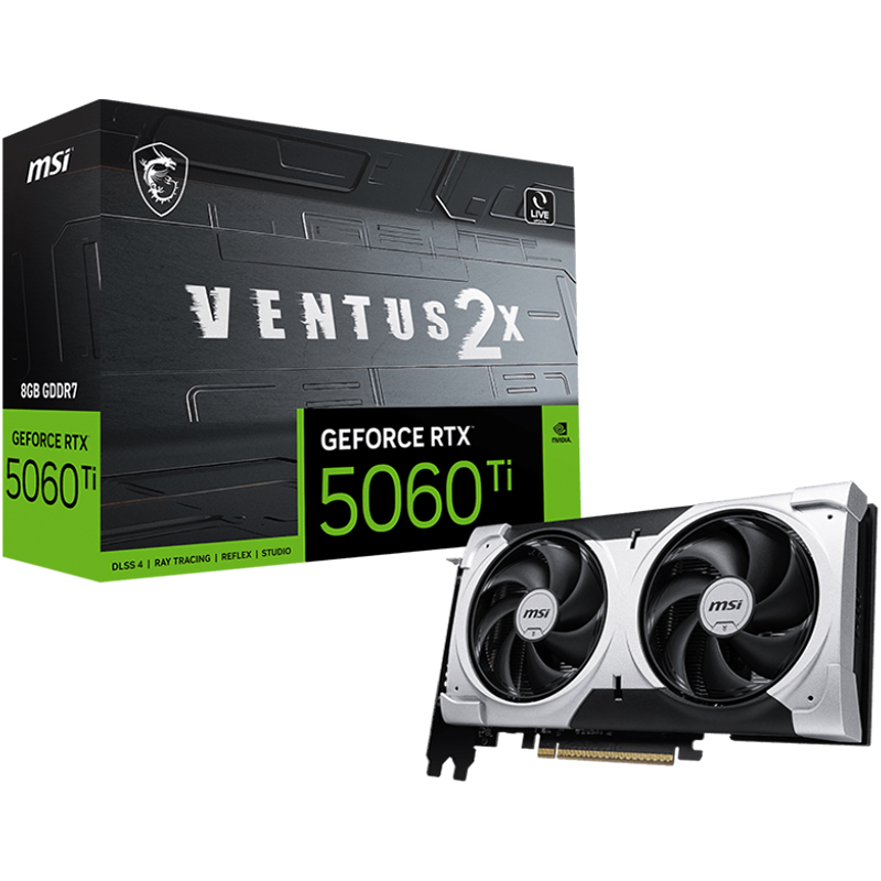 MSI GeForce RTX 5060 Ti VENTUS 2X PLUS 8G Graphics Card (RTX 5060 TI 8G VENTUS 2X PLUS)