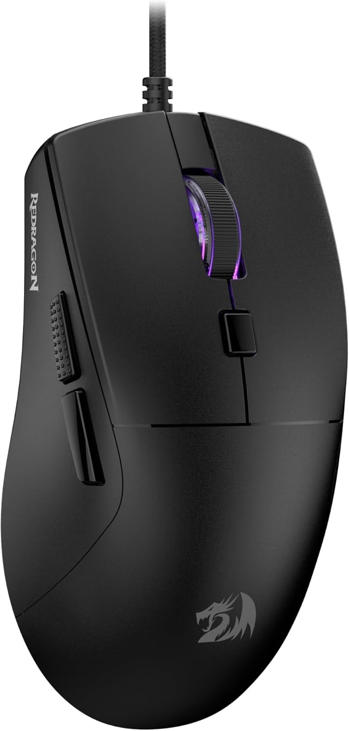 Redragon M618 Wired Gaming 8000 DPI Optical Ergonomic Mouse 6 Programmable Buttons, 84G Ultra Lightweight, Software Supports DIY Keybinds