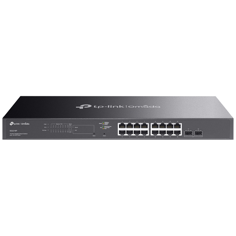 TP-Link Omada 18-Port Gigabit Smart Switch with 16-Port PoE+ (SG2218P V2)