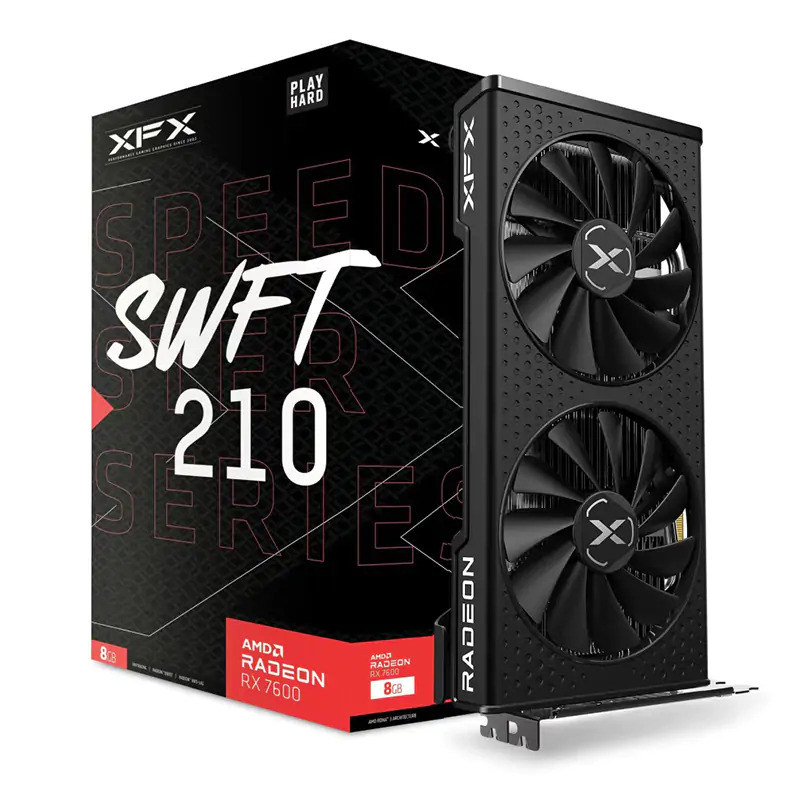 XFX Speedster SWFT 210 AMD Radeon RX 7600 Core Edition 8G Graphics