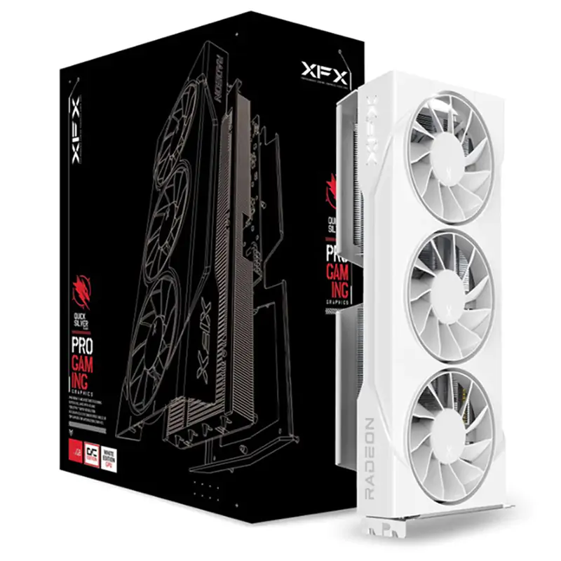 XFX Swift AMD Radeon RX 9060 XT OC White Triple Fan Gaming Edition