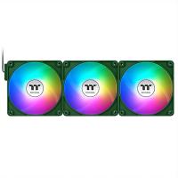 Thermaltake CT120 EX 120mm Standard Blades ARGB 4-Pin PWM Racing Green Fan - 3 Pack (CL-F220-PL12RG-A)