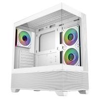 Cooler Master Elite 690 Wood ARGB ATX Case - White (E690-WHNN-S00)