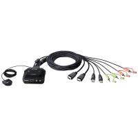 Aten 2 Port USB 4K HDMI Cable KVM Switch (CS22H-AT)