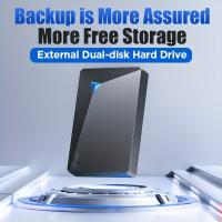 1TB USB 3.0 External Hard Disk Drive Portable Hdd Storage Device 2.5inh USB 3.0 HDD Internal Mechanical Hard Drive, Dual Disk Design Plug And Play for
