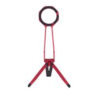 iCreate Portable Triangle Metal Stand with Spring Buckle Suit for MagSafe Smartphones Live Broadcast - Red