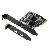 Simplecom PCIe x4 to 4-Port USB 3.2 Gen II 10Gbps Type-C and Type-A with Front Panel USB 3.0 and USB-C Key-A Expansion Card (EC315)