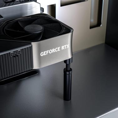 GPU Support Bracket 74-120mm, Adjustable Graphics Card Stand with Magnetic Base, Anti-Sag Brace for GeForce or AMD Graphics Card, Black