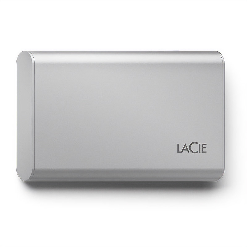 LaCie 1TB USB-C Portable External SSD - Moon Silver (STKS1000400)
